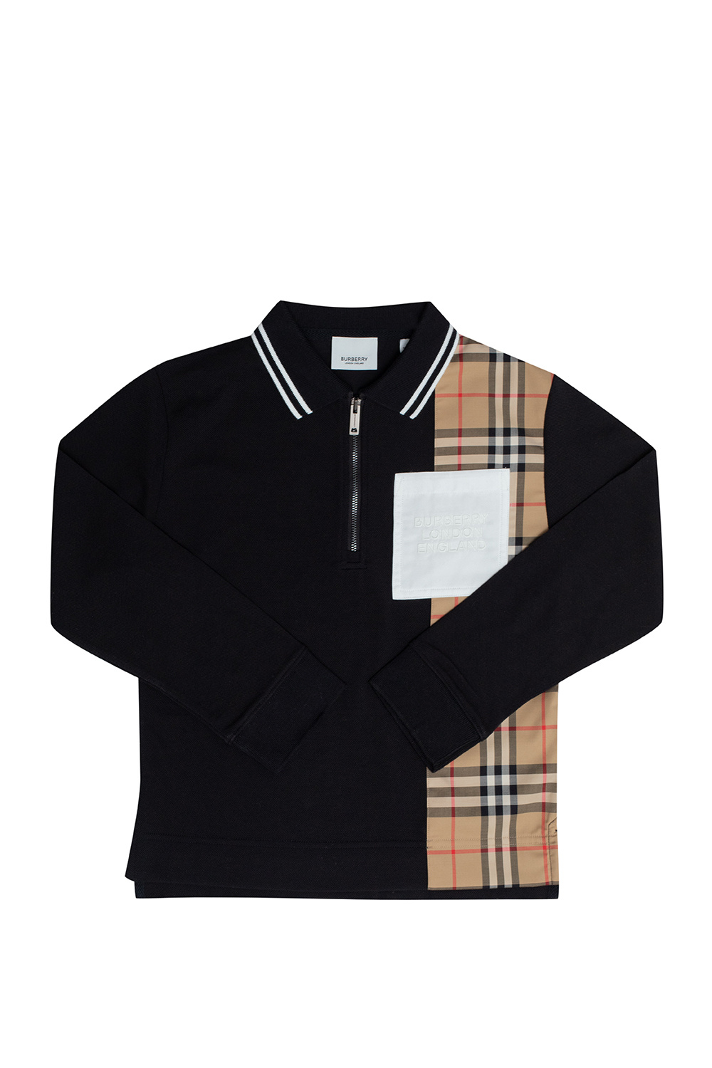 Burberry long clearance sleeve polo shirt